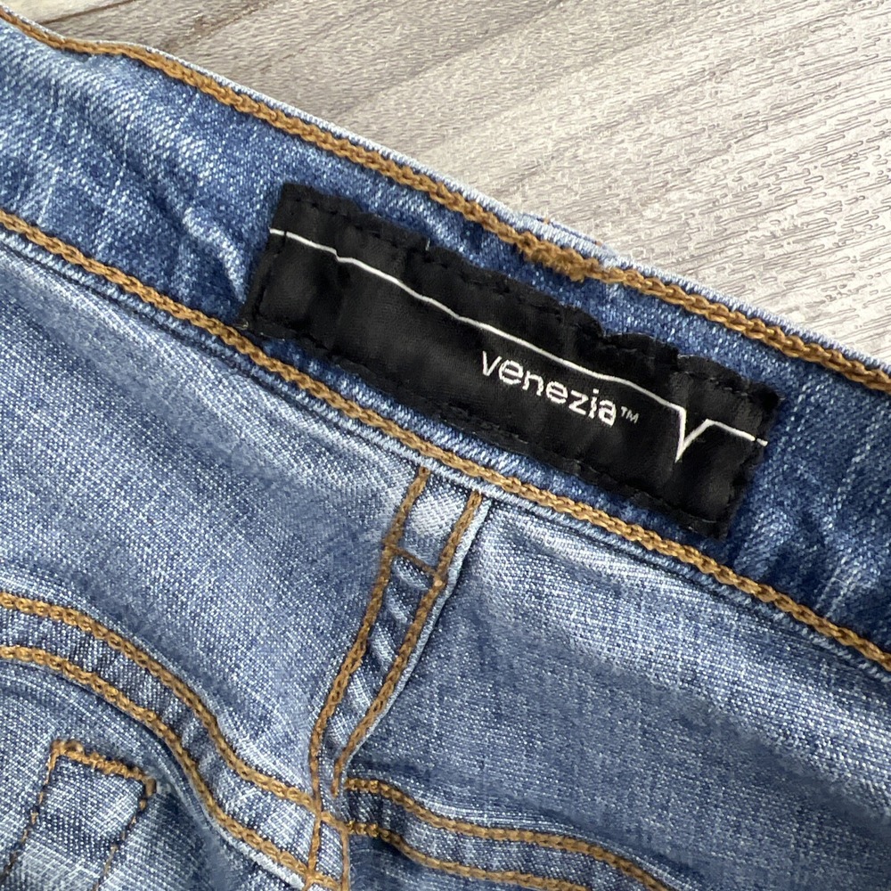 Venezia Womens Mom Jeans Light Wash Blue Plus Sz 18 Relaxed High Rise Straight - Picture 9 of 10